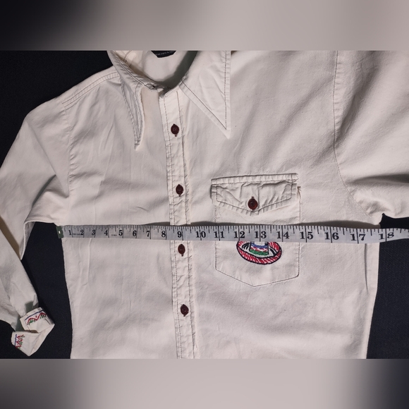 Bud Berma Vintage Men's Embroidered Button Down Shirt Sz 16 "Flaws" - Picture 8 of 12